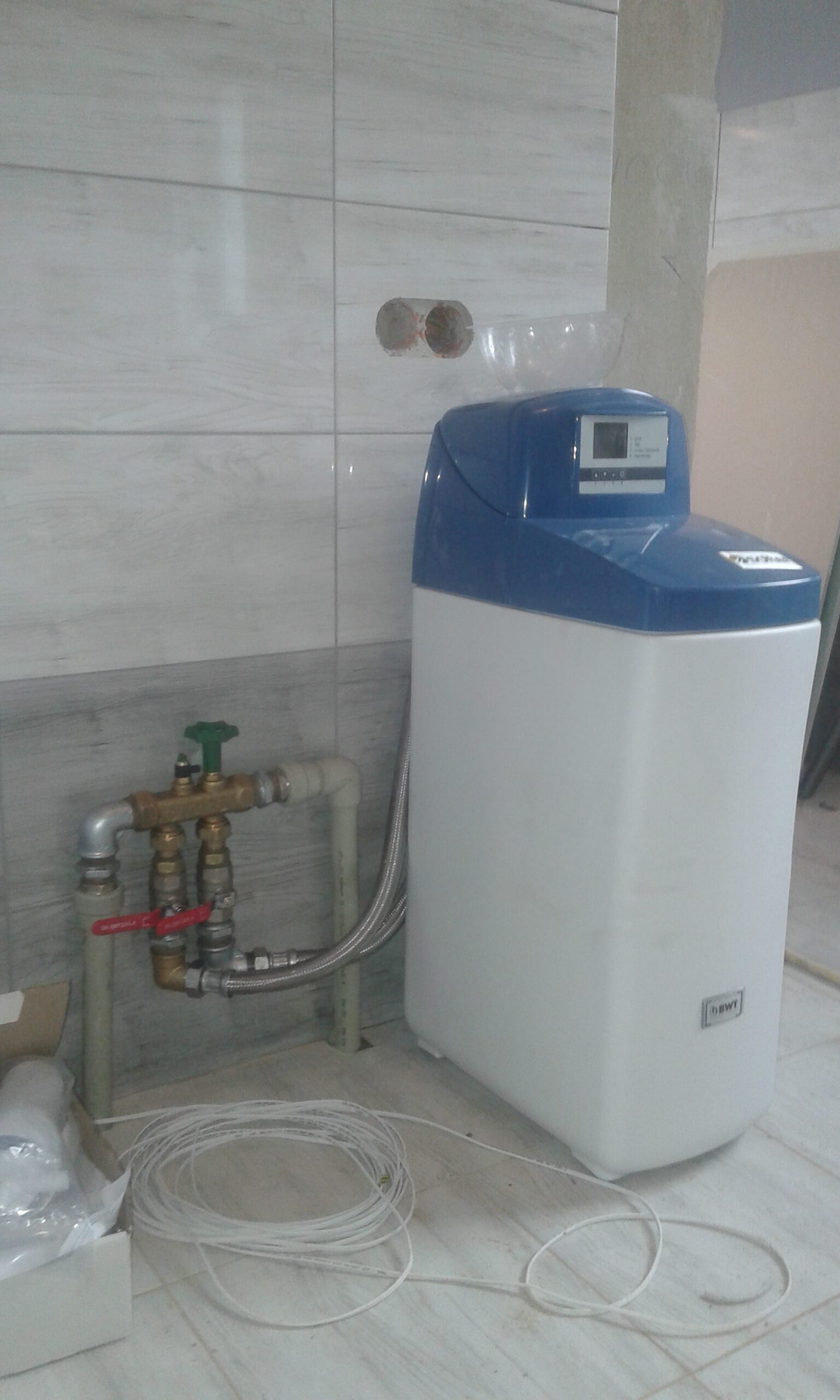 projekt instalacji wod-kan i stacja zmiękczania wody - dom w Bilczy