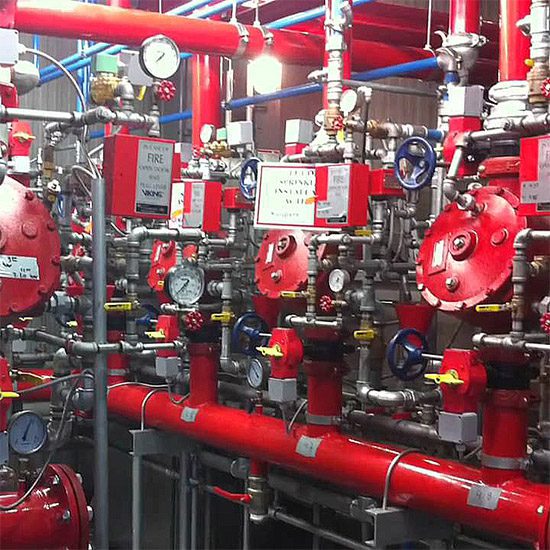 armatura instalacji tryskaczowych zawory kontrolno-alarmowe SUG projekt ppoż