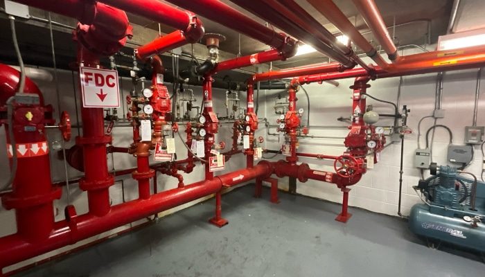 projekty instalacji tryskaczowych maszynownia ppoż zestaw zaworów kontrolno-alarmowych SUG