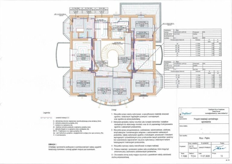 Szczegółowy schemat i obliczenia hydrauliczne ogrzewania podłogowego w DraftSanit: gwarancja komfortu i niskich rachunków